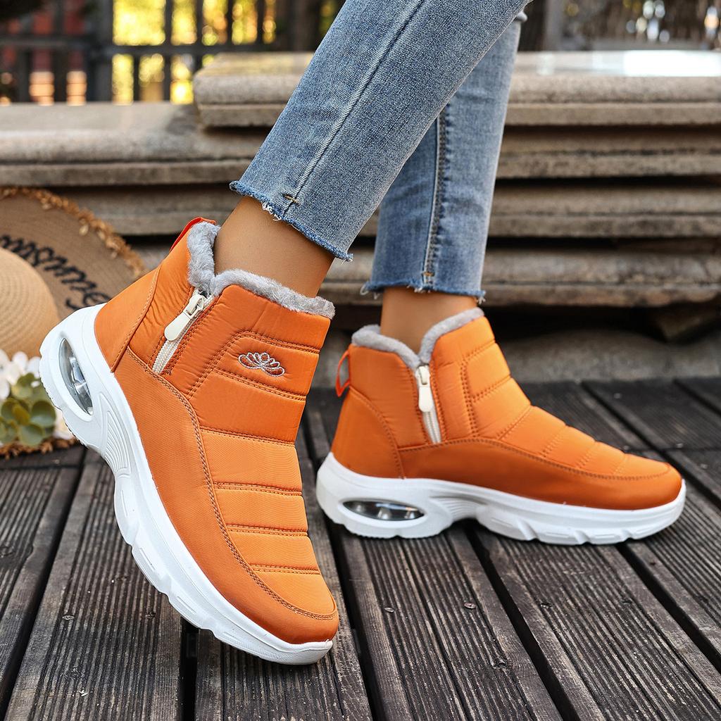 Winter Warm Snow Boots for Women Waterproof Ankle Booties With Fur Lined Comfort Walking Shoes Women's Non-Slip Chunky Platform Outdoor Short Boots