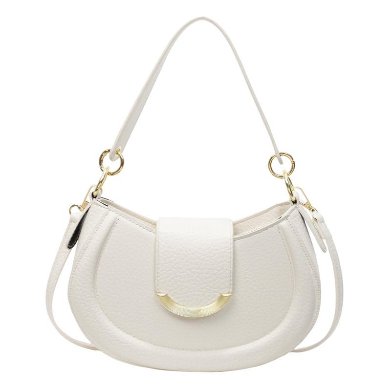 Новая высококлассная темпераментная сумка-седло с узором личи, женская нишевая повседневная универсальная модная сумка-мессенджер в зарубежном стиле