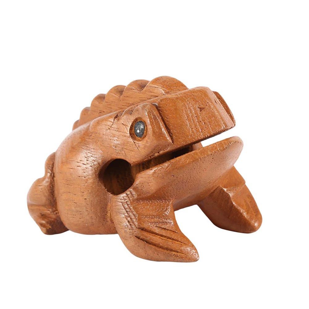 Wooden Wooden Lucky Frog Yeliow Solid Wood Carved Frog Personal Collection