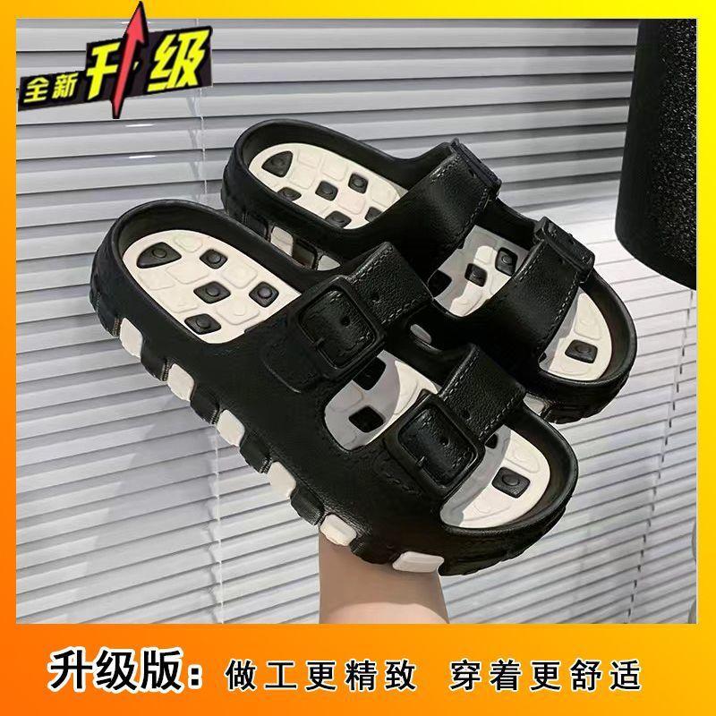 2025 лето новый модный верхняя одежда универсальный толстая подошва наступающее на дерьмо ощущение нескользящие шлепанцы на один палец дышащие женские крутые тапочки женские