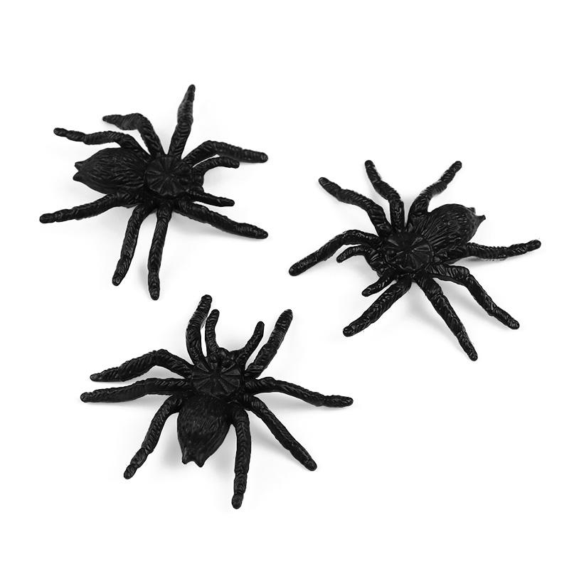 5 шт. Реалистичные пластиковые пауки Счастливая Хэллоуинская вечеринка Паутина Домашнее украшение Детские игрушки для розыгрышей Реквизит для ужасов Дом с привидениями