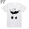 2019 Men Banksy Urban Design Art T-shirt White O-Neck Short Sleeves Summer Hipster Streetwear Cool Casual Top Tee Funny T Shirt