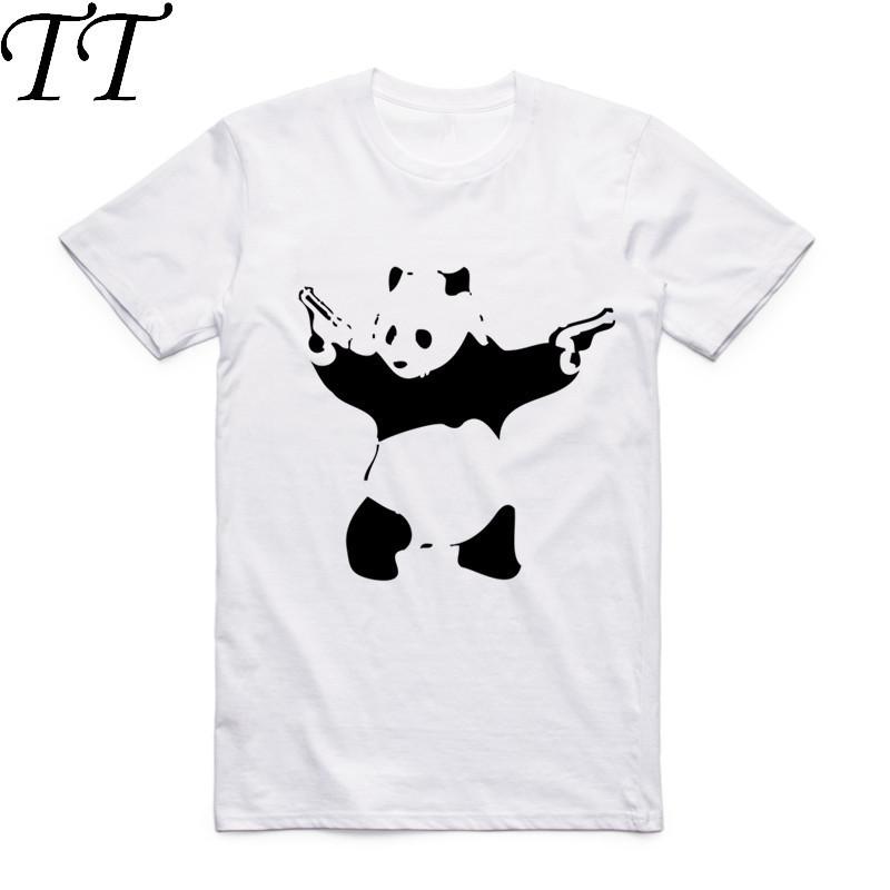 2019 Men Banksy Urban Design Art T-shirt White O-Neck Short Sleeves Summer Hipster Streetwear Cool Casual Top Tee Funny T Shirt