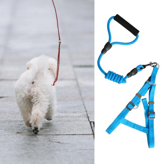 Жилет для домашних животных с поводком Регулируемая быстроразъемная пряжка с защитой от побега Маленькая и большая нагрудная шлейка для кошек и щенков Тяговая веревка Товары для домашних животных