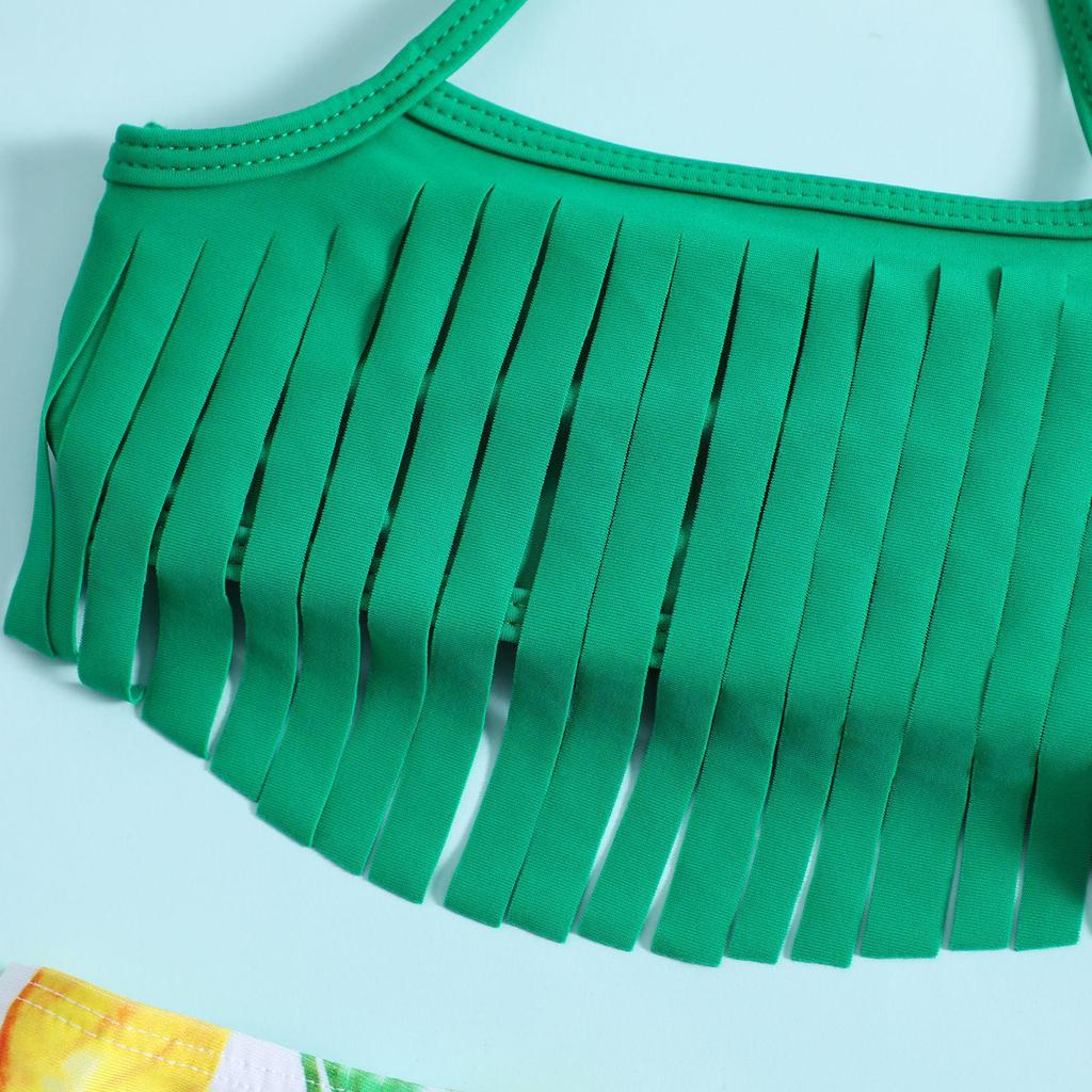 Adorable 3-Piece Sling Swimsuit Set for Infant & Toddler Girls with Bow Design