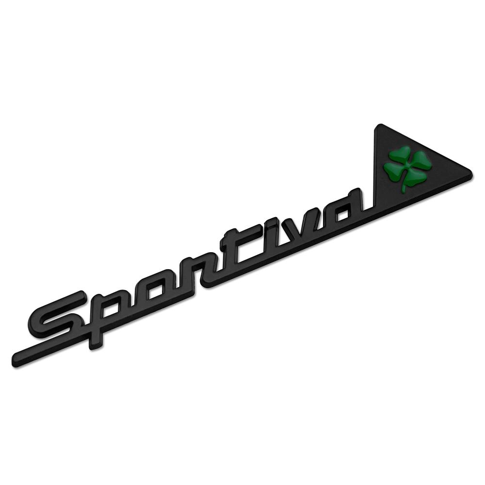 1pc 3D Metal Sportiva Badge Sticker Body Decoration Decal For Alfa Romeo Giulietta GT 159 147 156 Mito Giulia F1 Stelvio Brera