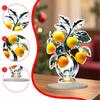 2D Acrylic Lemon Tree Ornament Centerpiece Gift Tabletop Decor, Home Decoration for Living Room