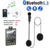 BT30S Motorcycle Helmet Headset Bluetooth 5.3 Wireless Earphone Handsfree Call Kit Stereo for Rider MP3 Music Player
