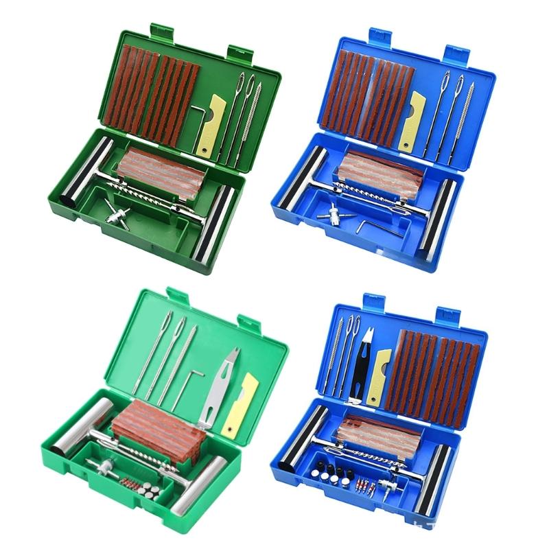 Профессиональный набор для ремонта шин, простой в использовании и портативный инструмент для ремонта автомобильных шин, 33/58 шт.