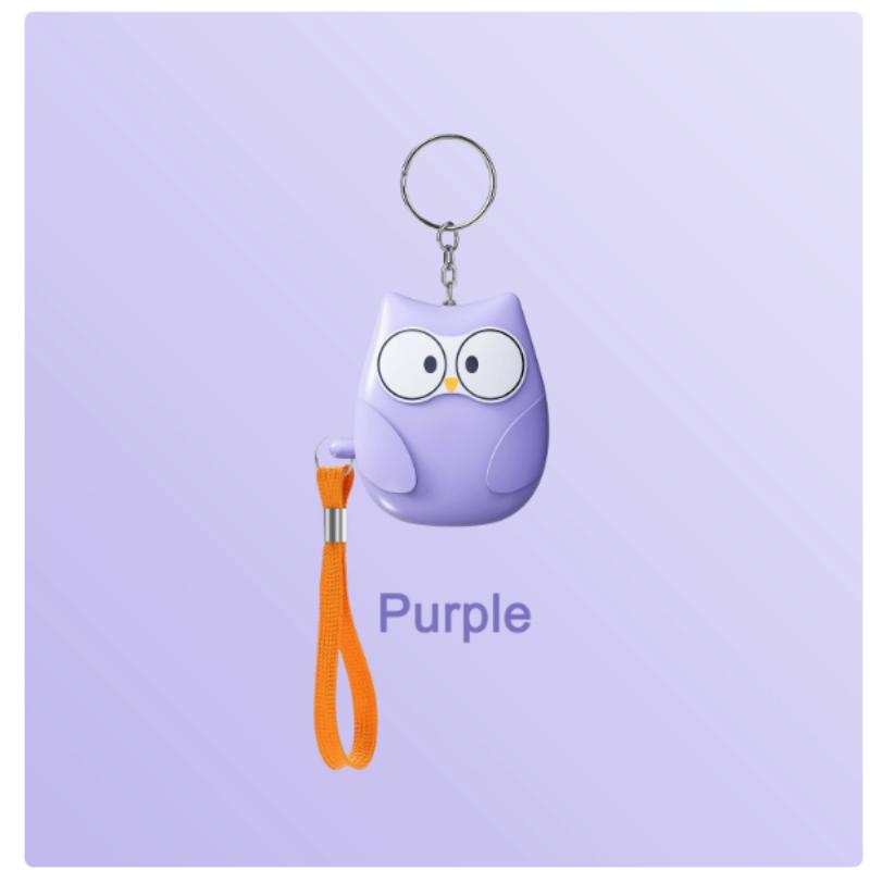 Милая Сова Будильник Уличный Портативный Персональный Сигнализация для Самообороны Волк Защитник Подвеска на Женскую Сумку