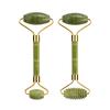 2pcs Natural Xiuyan Jade Stone Roller Gua Sha Board Set Gouache Scraper Acupuncture Spa Facial Scraping Massager Beauty Tools