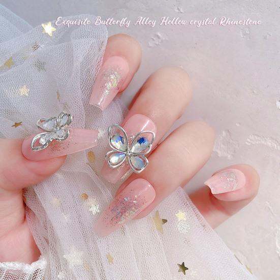 10шт ногтей красивые кристаллы сплава ювелирные изделия искусственные подвески полые художественные аксессуары для