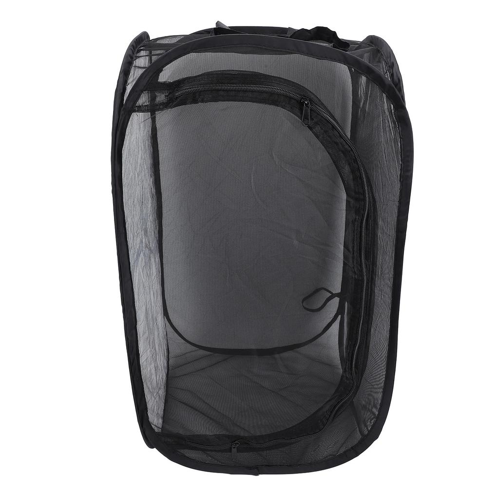 Outdoor Mesh Plant Enclosure Black Collapsible Mesh Cage for Plant Greenhouses Observation Rooms