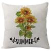 Pillow Cover Nordic Ins Pillow Summer Yellow Lemon Square Print Pillow Cover Cushion
