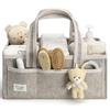Large Capacity Foldable Felt Diaper Bag – Portable & Handheld Mommy Bag for Car or Storage
