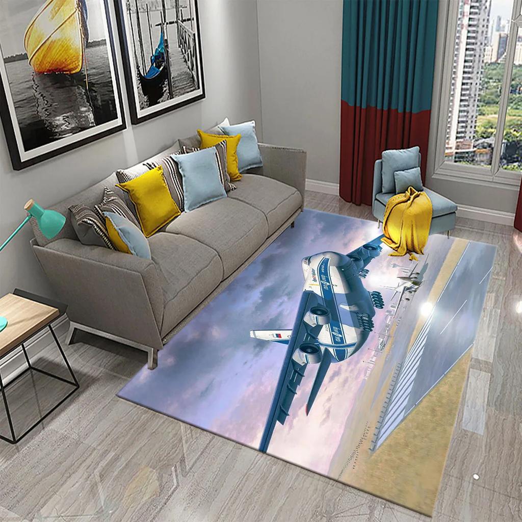 3D Красочный Ковер-картина маслом с самолетом для декора гостиной, спальни, коврики для ванной, кухни, нескользящий коврик для пола, ковры для домашнего декора
