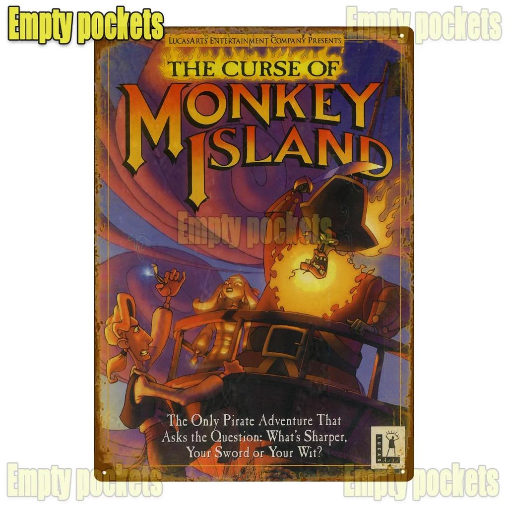 Классическая игра The Secret Of Monkey Island Металлические таблички Украшение для гаража Домашний кинотеатр Дизайн кухни Жестяная табличка Постеры подарок для детей