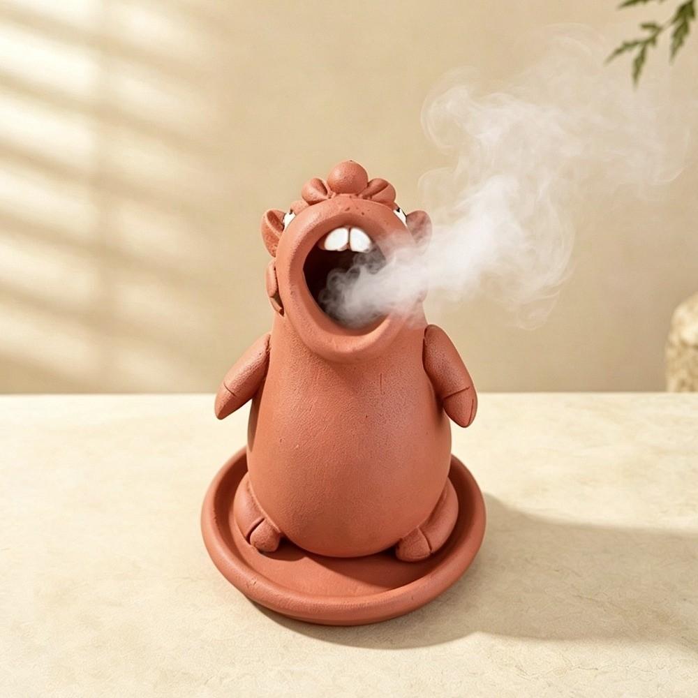 Cute Animal Bathtub Backflow Incense Burner Resin Cone Incense Holder Yoga Room