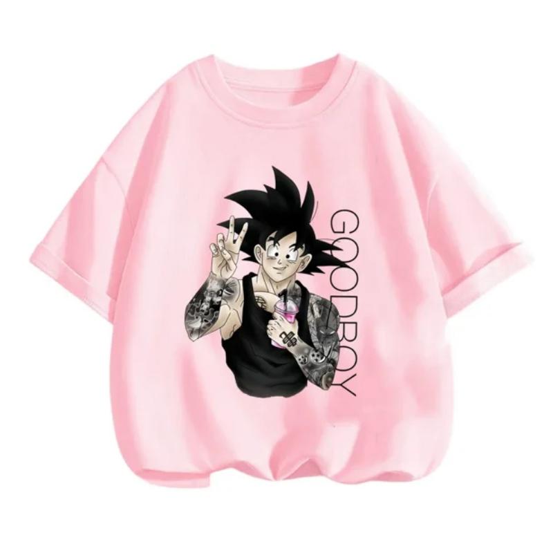 Dragon Ball Super Kid Goku Cotton T-Shirt Men's Plus Size Summer 2026 Casual Sports Fashion Short Sleeve Tee Y2k