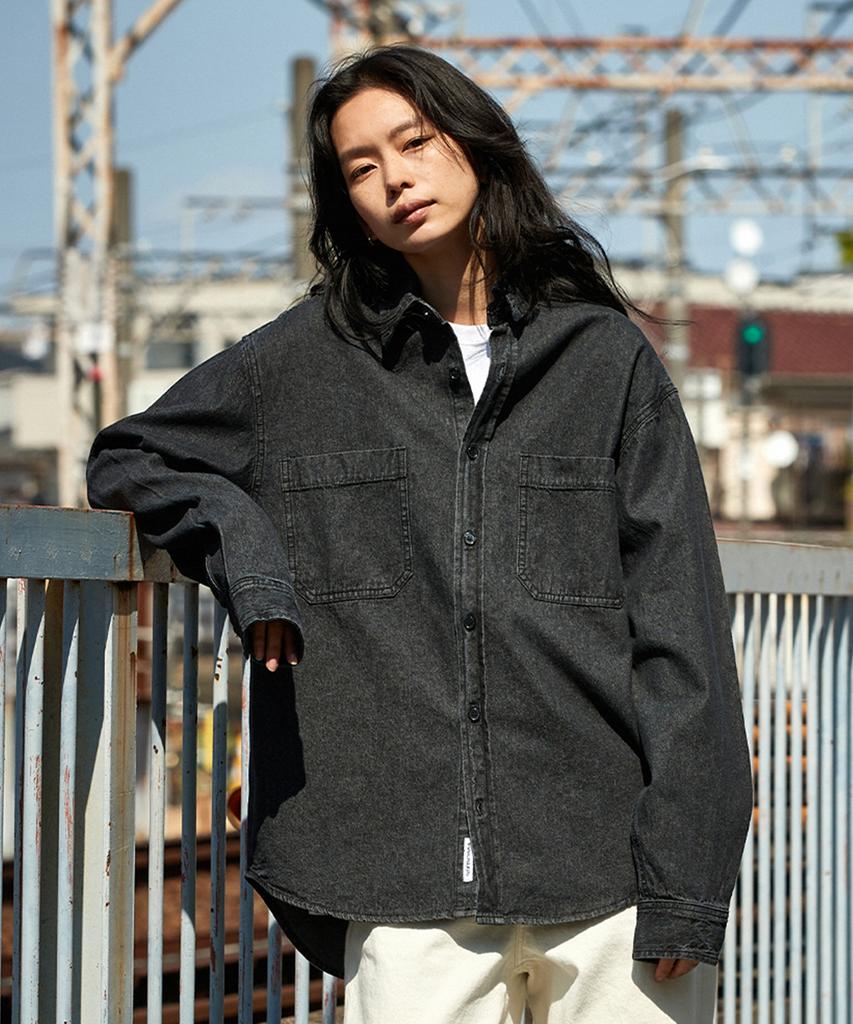 MINIMALPROJECT Oversized Washed Denim Shirt Mls219 / 2 Colors