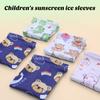 1 пара детских охлаждающих нарукавников с мультяшным рисунком, супер мягкие, высокие