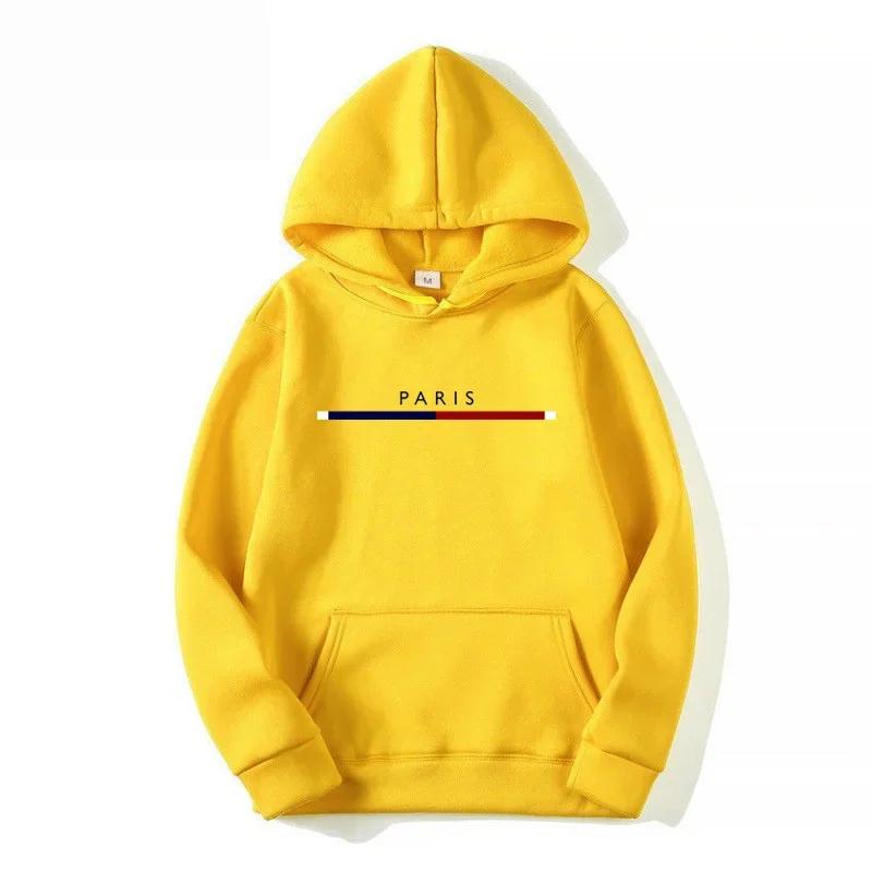 Printed Men's Hoodie Wool PARIS Men Sweatshirt Fashion Street Wear Casual Women's Loose Breathable Pullover Brand Hoodies