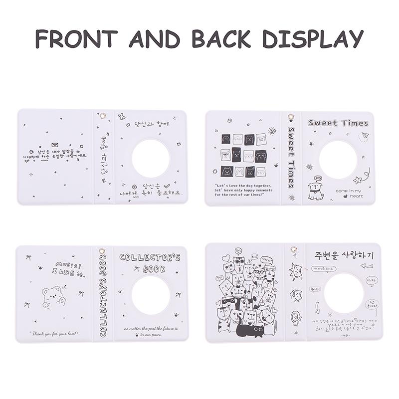 Ins Cute Mini 3-Inch Album 36 Pockets Card Binder Kpop Idol Pictures Storage Case Transparent Inner Page Collection Album