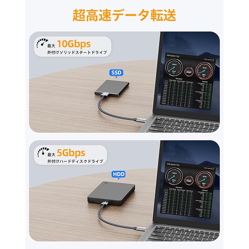 Кабель SUNGUY USB C - Micro B 3.1 0,15 м. Скорость передачи данных до 10 Гбит/с. Позолоченные разъемы. Короткий. Внешний жесткий диск HDD/SSD/MacBook.