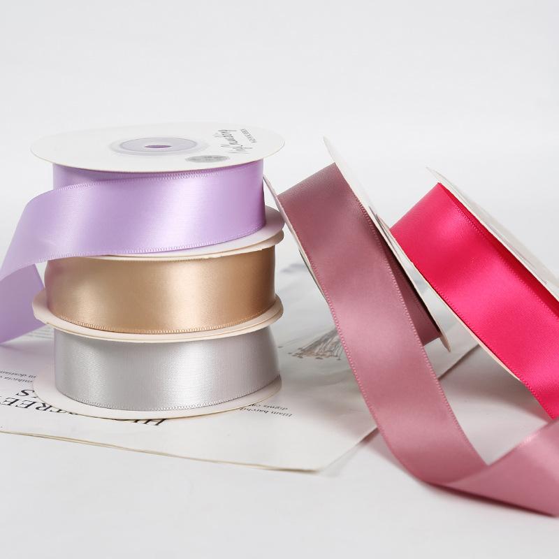 Premium 25mm Polyester Satin Ribbon Colorful Gift Ribbon 100Yards/roll for Anniversary Gift Wrapping Decoration