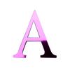 AZ буква алфавита акриловая зеркальная настенная художественная наклейка «сделай сам»