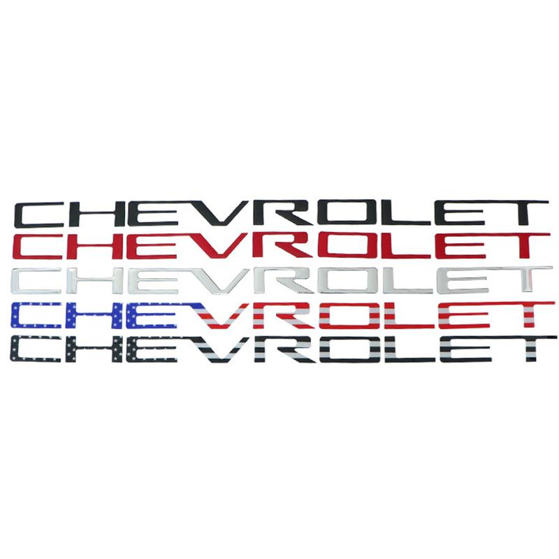 AABHJ1 ABS Car Tail Letter Stickers Accessories for Chevrolet SILVERADO Auto Rear Trunk Emblem Badge Decal Decoration