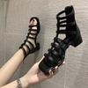 Summer New Fashion Sexy Open -Toed Roman Women 'S Flat Sandals Wild Hollow Boots Large Size Casual Comfortable Shoes