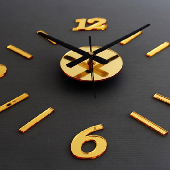Modern Numbers DIY Adhesive Wall Clock Sticker Living Room Office Hanging Decor