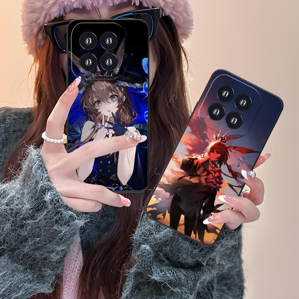 Чехол для мобильного телефона Arknights Amiya для Xiaomi 15 14 13 12 Mi 11 T Ultra Lite Pro S X 5G Цветная печать Защитный Роскошный Красивый