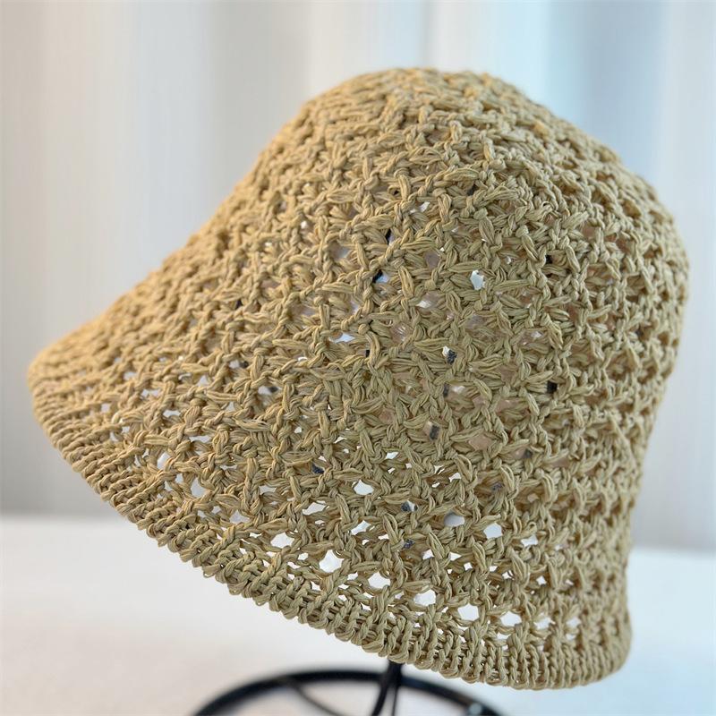 Летняя шляпа-ведро с открытым верхом, женская дышащая шляпа, солнцезащитная шляпа с козырьком, модная шляпа-ведро для путешествий, шляпа от солнца