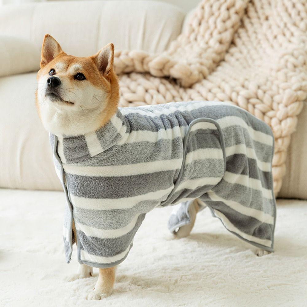 Warm Pet Drying Coat Soft Dog Bath Towel Pet Quick-drying Coat Dog Bathrobe  Drying