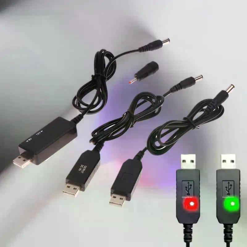 1 Комплект USB-кабель Повышающий преобразователь DC 5V в 12V Шнур для усиления сигнала для Wi-Fi роутера, модема, вентилятора 5.5*2.1мм Разъем кабеля Wi-Fi к Powerbank