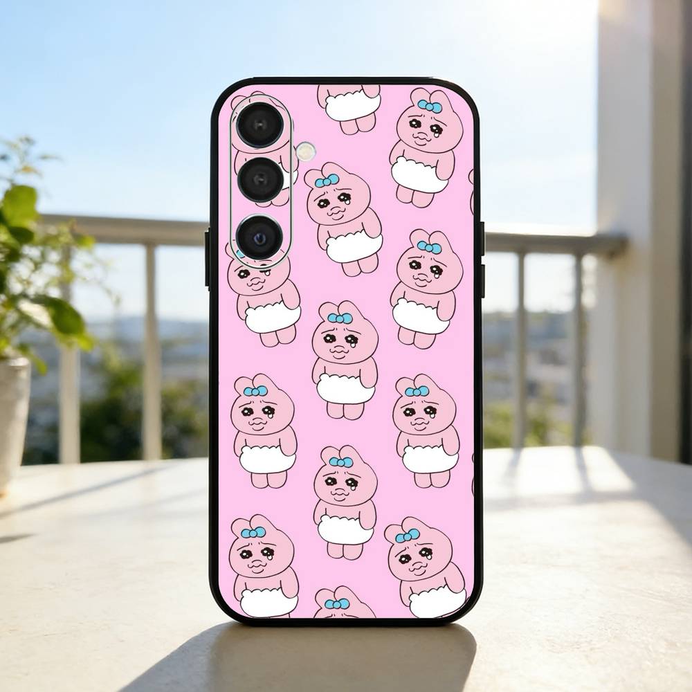 O-Opanchu Cute U-Usagi Phone Case For Samsung A73,72,71,53,52,51,22,91,80, Soft Black Cover