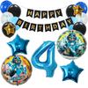 ДНИ ШАРОВ Набор для украшения на день рождения Шары С ДНЕМ РОЖДЕНИЯ Kamen Rider Gatchard Гирлянда Украшения на день рождения Звезды Синий Цифры Взрослые Дети Девочки