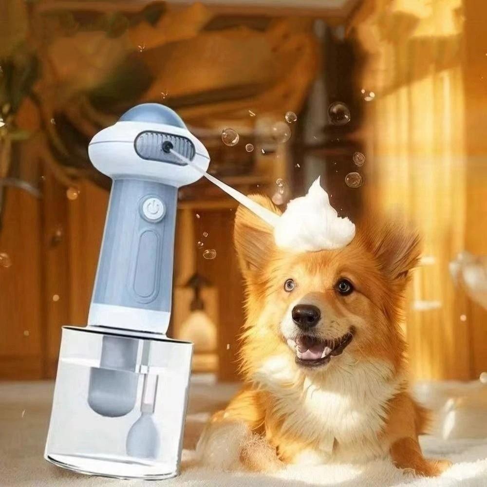 Portable Smart Dog Soap Dispenser Dog Washing Bubbler for 1.7W/1300mAh Automatic Press