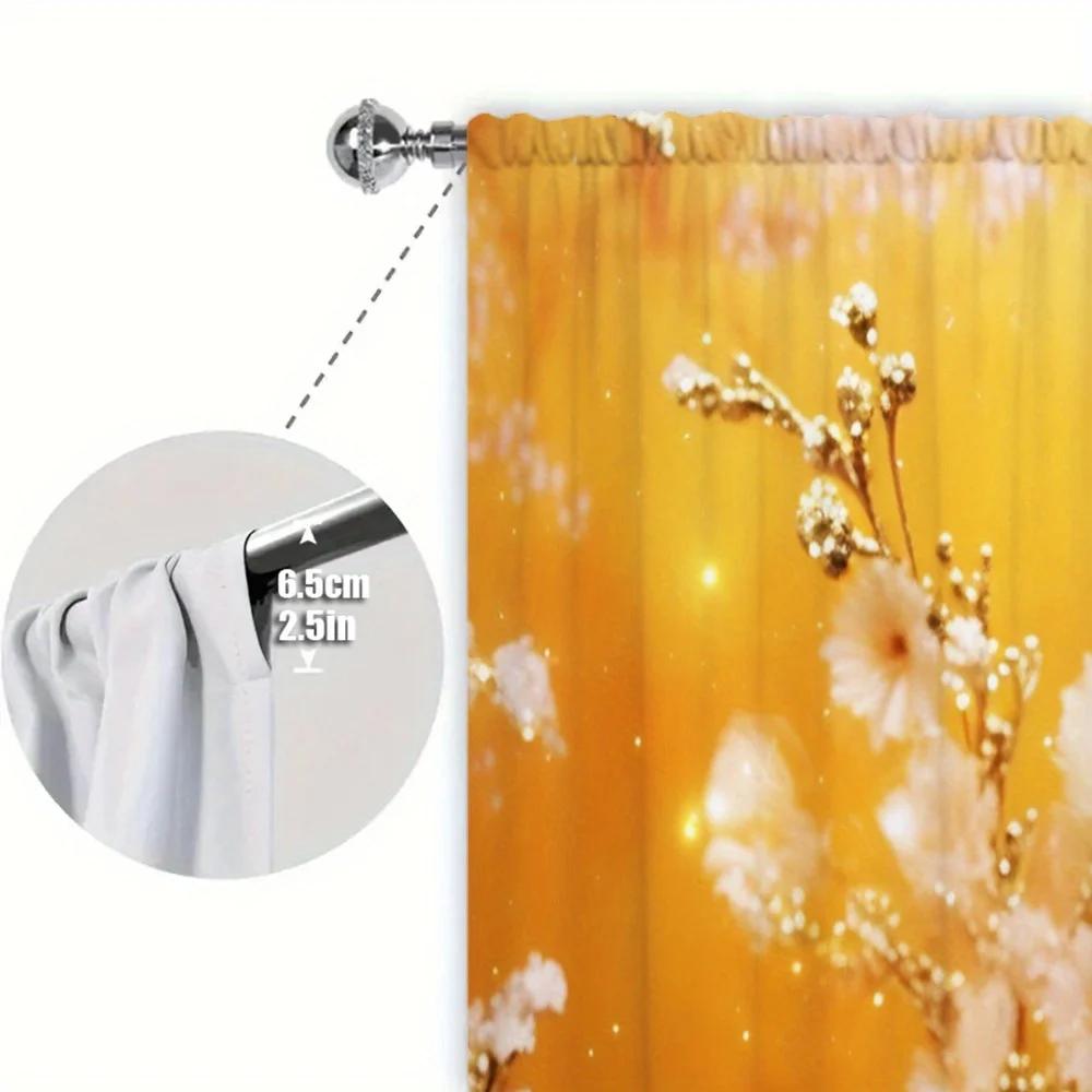 2 шт. Роскошные шторы с принтом павлина для домашнего декора - Карманные шторы для окон в спальню, офис, кухню, гостиную