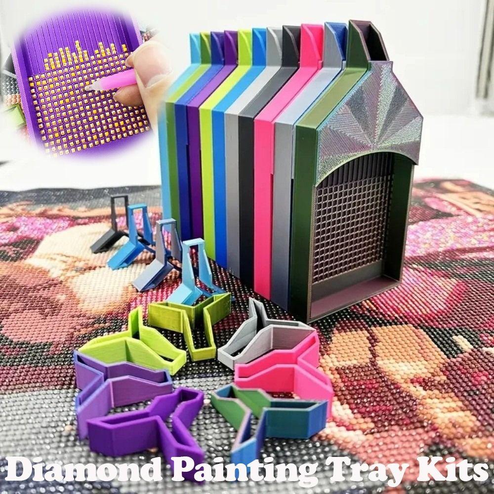 Embroidery Diamond Painting Tray Kits DIY Craft Drill Storage Box  for Nail Art