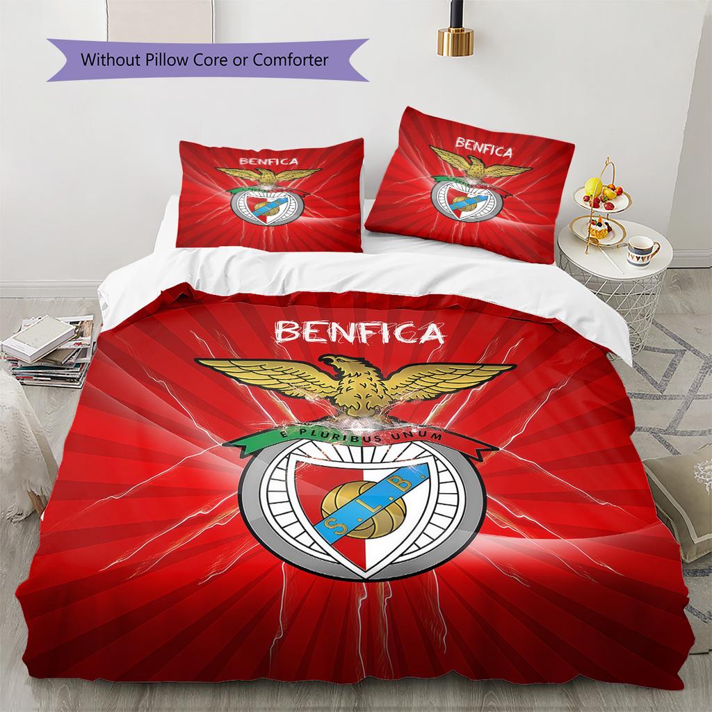 S.L. Benfica Pattern Bedding Quilt Set Home Decoration Gift (1 * duvet cover + 2 * pillowcase without core)