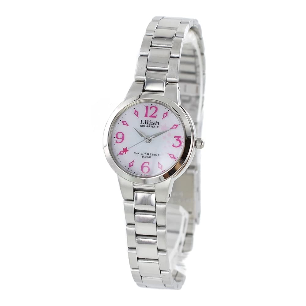 Lilish Женские солнечные часы Citizen Серебряный браслет H027-902 Наручные часы