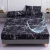 Без наволочки Водонепроницаемая простыня с принтом Наматрасник Защитный чехол для кровати Простыни с глубокими карманами Покрывало с резинкой 160X200