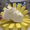 11CM High Platform Sandals New Summer Hidden Heel Casual Mules Shoes Female Outside Beach Slipper Breathable Chunky Sneakers