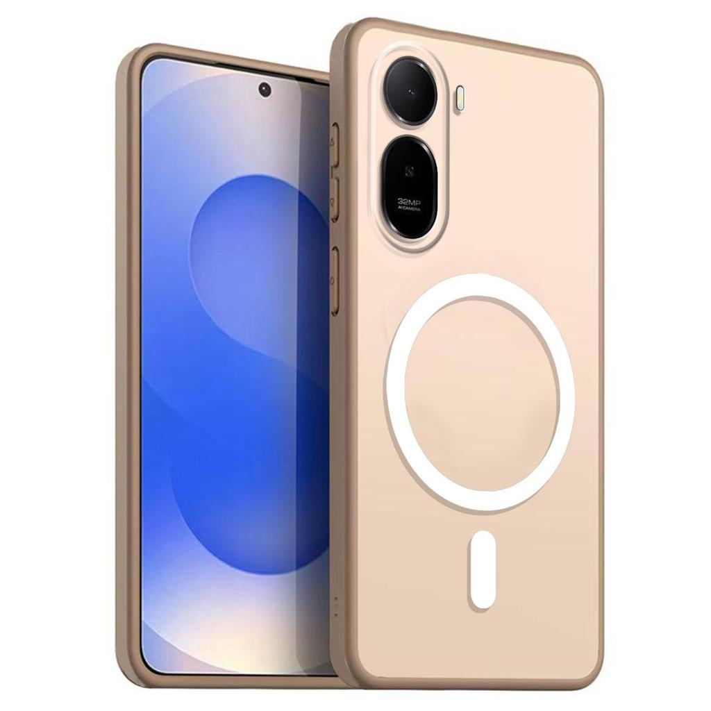 Магнитный железный кольцевой чехол для телефона для Xiaomi Redmi A7 Pro, POCO C81 Pro Матовый мягкий ТПУ Ударопрочный чехол