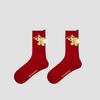 Cartoon Year of The Horse Socks Winter Autumn Red Tube Socks Cute Zodiac Year Socks  Women