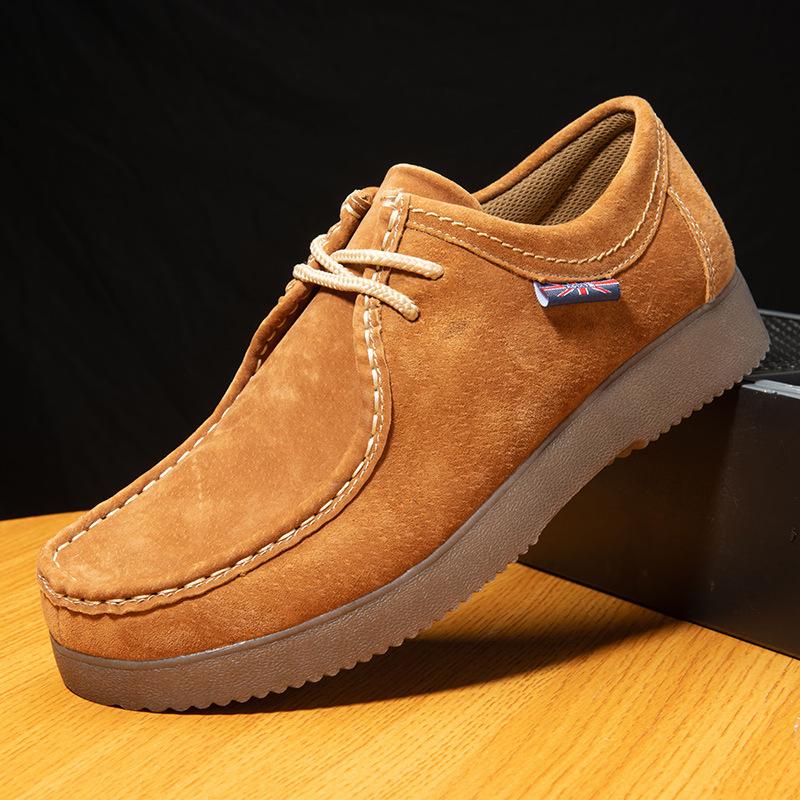 Men's SneakersBusiness Formal Shoes Suede Slip-on Work Shoes for Men Simple British Leather Party Shoe Autumn Platform Non-Slip