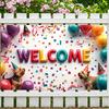 Украшение Красочный Баннер Фотобудка Фон Задник из Шаров для Дня Рождения Мероприятия Фотобудка